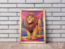Broderie Diamant Le Lion Majestueux Pop