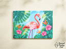 Broderie Diamant Flamant Rose Tropical