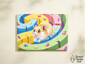 Broderie Diamant Hamster dans le Labyrinthe