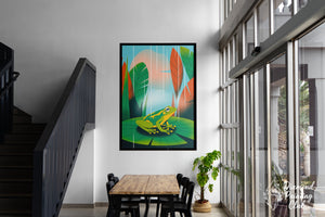 Broderie Diamant Grenouille Rayée