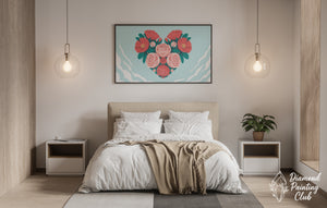 Broderie Diamant Cœur Fleuri