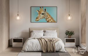 Broderie Diamant Girafe au Regard Pensif