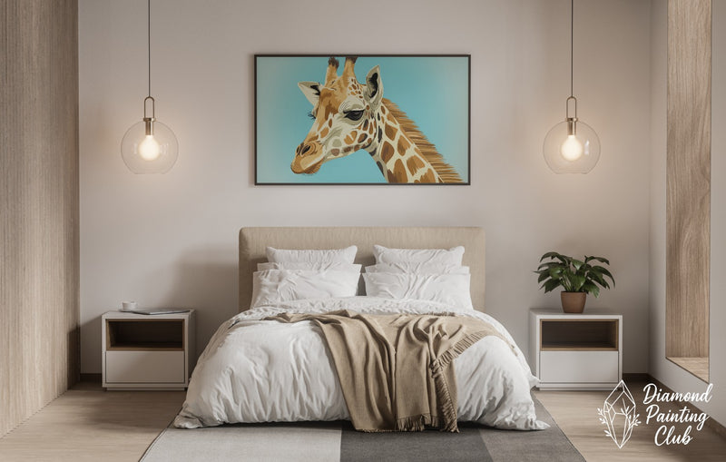 Broderie Diamant Girafe au Regard Pensif