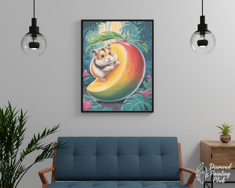 Broderie Diamant Hamster et Mangue