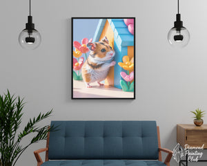 Broderie Diamant Hamster Curieux