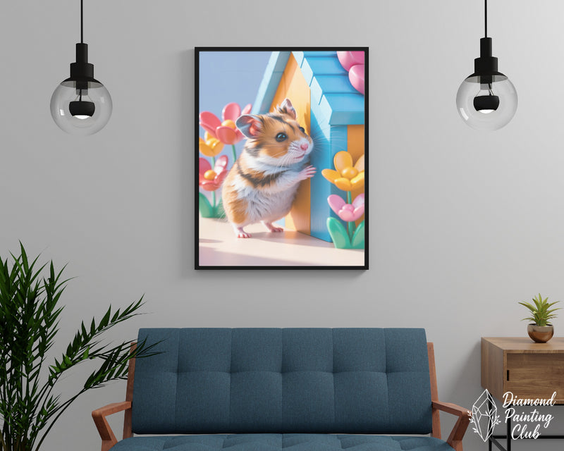 Broderie Diamant Hamster Curieux