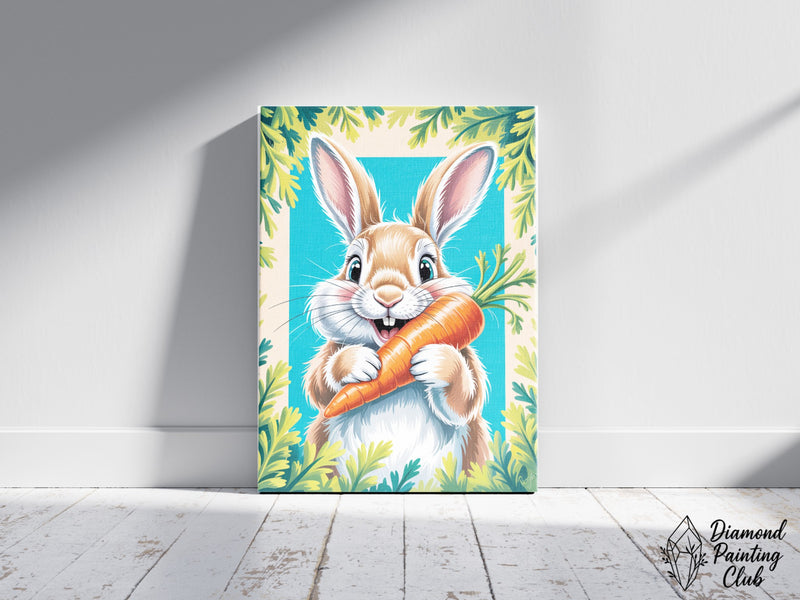 Broderie Diamant Lapin Joyeux