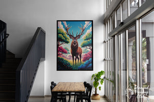 Broderie Diamant Cerf Chromatique