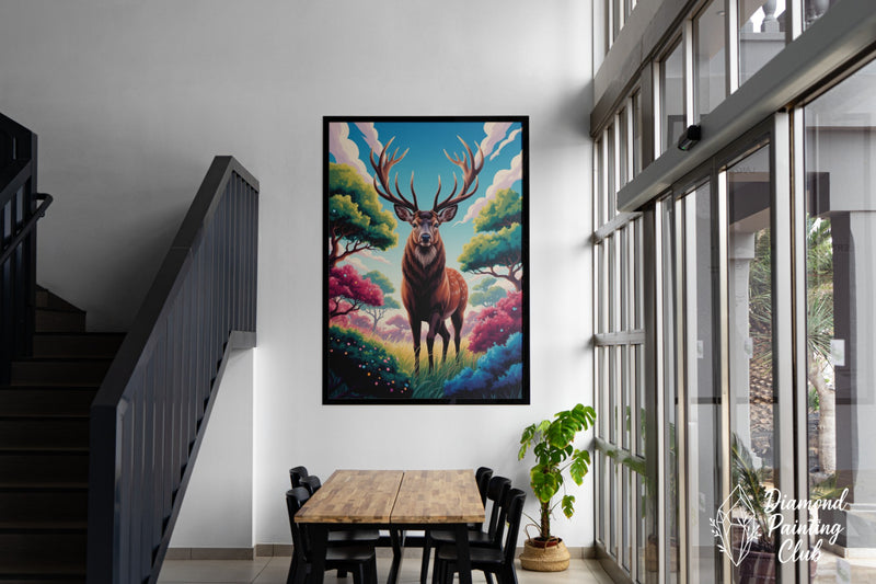 Broderie Diamant Cerf Chromatique