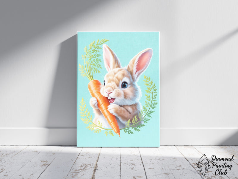 Broderie Diamant Lapin Content