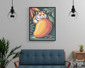 Broderie Diamant Hamster sur Mangue
