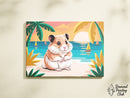Broderie Diamant Hamster sur Plage