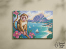 Broderie Diamant Singe à la Plage