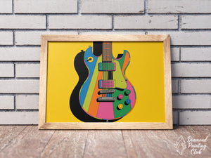 Broderie Diamant Guitare Kaleidoscopique