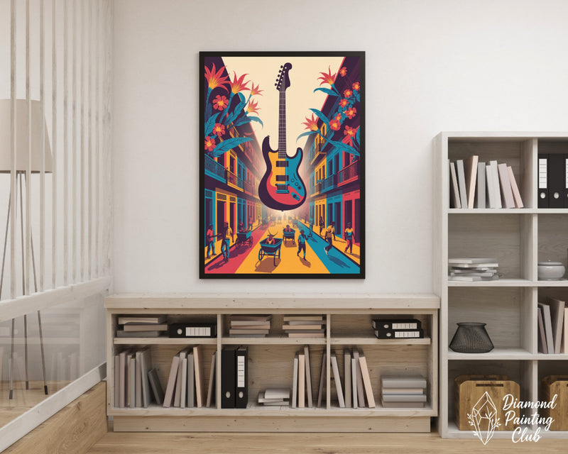 Broderie Diamant Rues Musicales