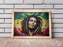 Broderie Diamant Bob Marley Graffiti