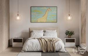 Broderie Diamant Girafe Cartoon