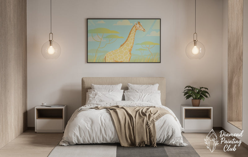 Broderie Diamant Girafe Cartoon