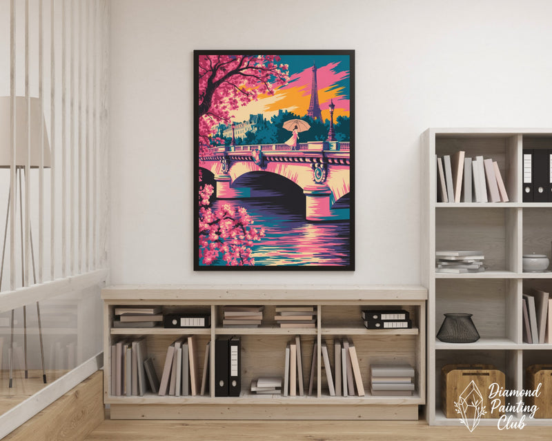 Broderie Diamant Pont de Paris Romantique