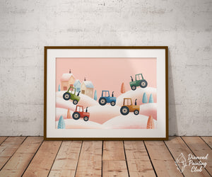 Broderie Diamant Charmes des Tracteurs