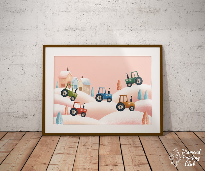 Broderie Diamant Charmes des Tracteurs