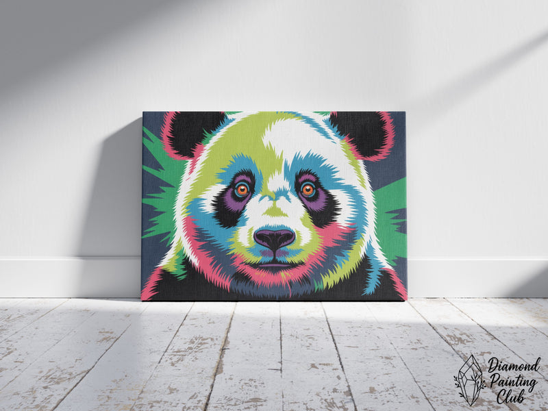 Broderie Diamant Panda Pop Art Fluo