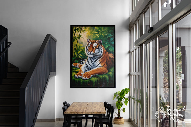 Broderie Diamant Tigre Repos