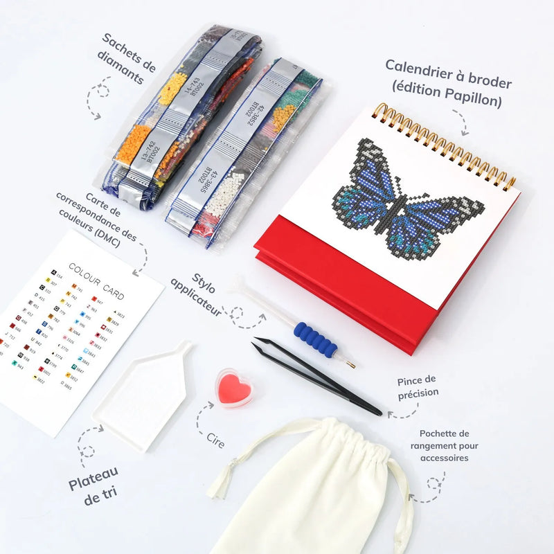 Calendrier Diamond Painting - Édition Papillons 2026