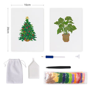 Mini Diamond Painting - Plante & Sapin (2 pièces)