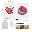 Mini Diamond Painting - Bisou Love & Gâteau Fruité (2 pièces)