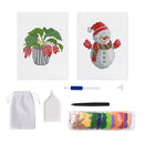 Mini Diamond Painting - Fleur & Bonhomme de Neige (2 pièces)