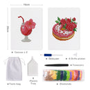 Mini Diamond Painting - Cocktail & Donut Rose (2 pièces)
