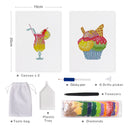 Mini Diamond Painting - Cocktail Tropical & Cupcake Glacé (2 pièces)