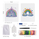 Mini Diamond Painting - Château Arc-en-Ciel & Nuages Magiques (2 pièces)