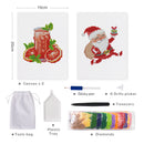 Mini Diamond Painting - Cocktail Pamplemousse & Père Noël (2 pièces)