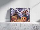 Broderie Diamant Chat Noir d'Halloween
