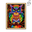 Broderie diamant Hibou Multicolore Diamond Painting Club