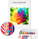 Broderie diamant Rose Arc-en-ciel | Diamond-painting-club.com