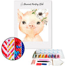 Broderie diamant Petit cochon mignon | 💎 Diamond Painting Club
