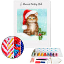 Broderie diamant Chaton de réveillon | 💎 Diamond Painting Club