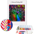 Broderie diamant Paon Multicolore | 💎 Diamond Painting Club