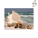 Broderie diamant Coquillage sur la plage | 💎 Diamond Painting Club