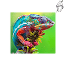 Broderie diamant Caméléon Multicolore | 💎 Diamond Painting Club