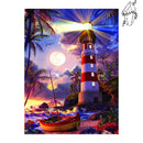 Broderie diamant Phare sur la plage | Diamond-painting-club.com