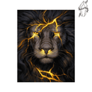 Broderie Diamant Lion Noir | 💎 Diamond Painting Club