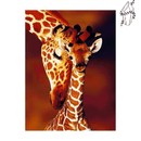 Broderie diamant Girafe et girafon  | 💎 Diamond Painting Club