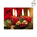 Broderie diamant Bougie rouge de noël | 💎 Diamond Painting Club