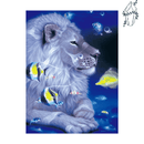 Broderie diamant Lion Aquatique  | 💎 Diamond Painting Club