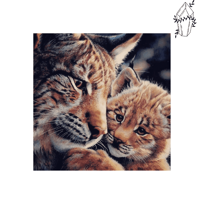 Broderie diamant Bébé lynx | 💎 Diamond Painting Club