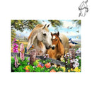 Broderie diamant Jument et Poulain | Diamond-painting-club.com